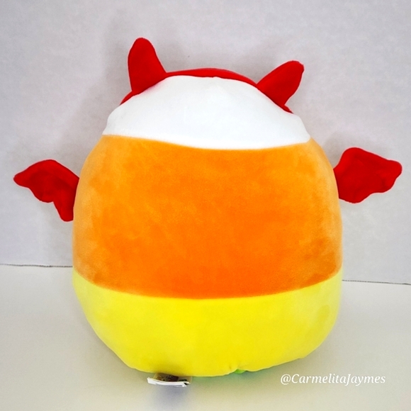 🎃 KEIR 🔄 CARAH 🍎 Candy Apple 😈 Candy Corn Bat FlipAMallow Squishmallow NWT - Picture 7 of 8